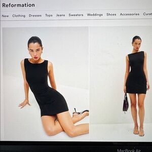 NWT Reformation Nataly knit dress black size small